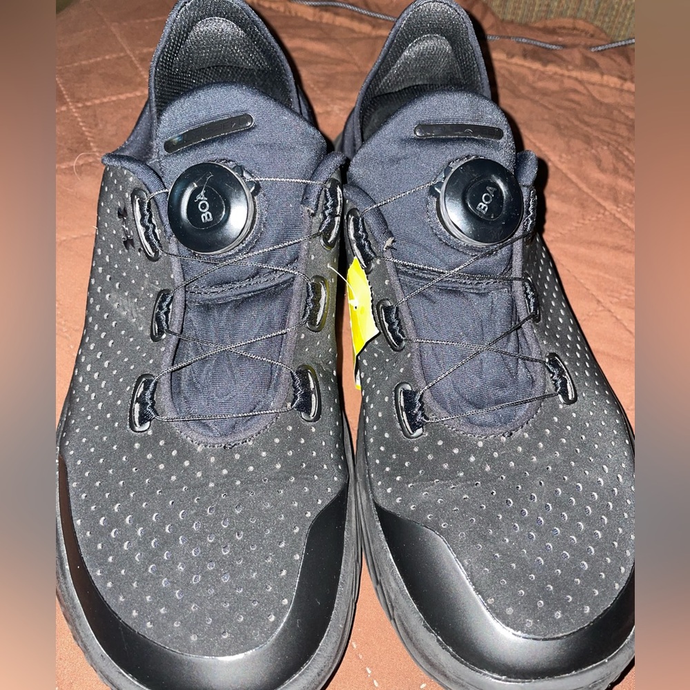 Under Amour Slip speed Black Athletic Shoe BOA Fit system Closure Men’s 7.5